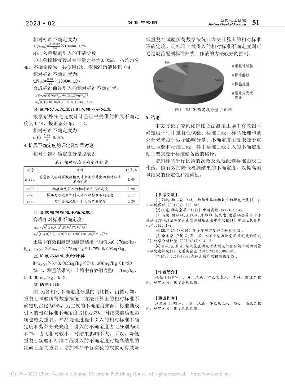 硫氰化钾比色法测定土壤有效钼的不确定度评定_张恒.pdf_第3页