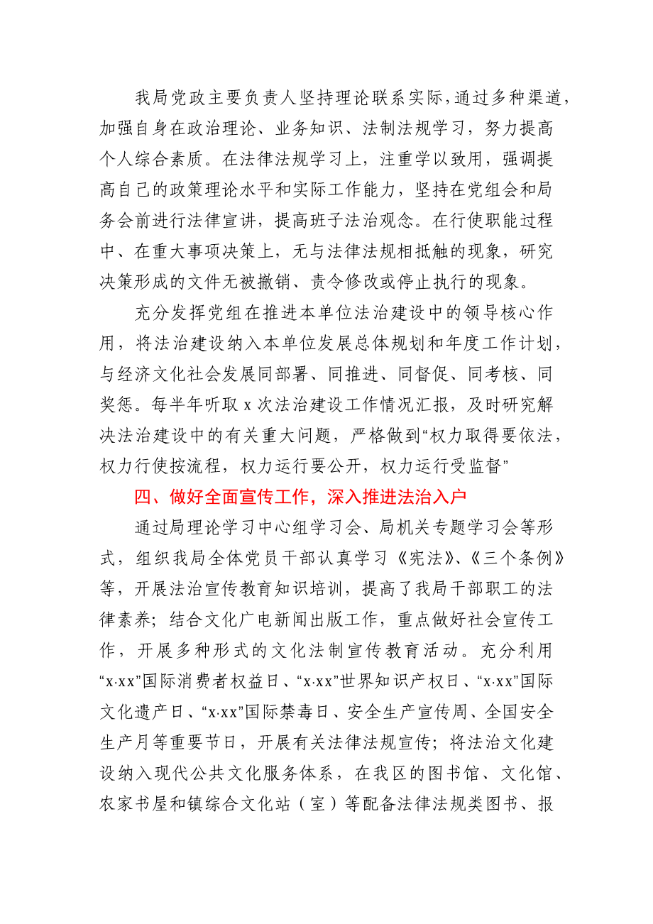 党政主要负责人履行推进法治建设第一责任人职责述职报告.docx_第3页