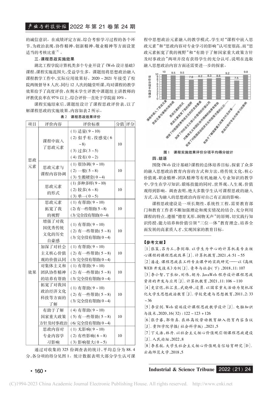 课程思政下的《Web设计基础》课程教学改革与实践_朱三元.pdf_第3页