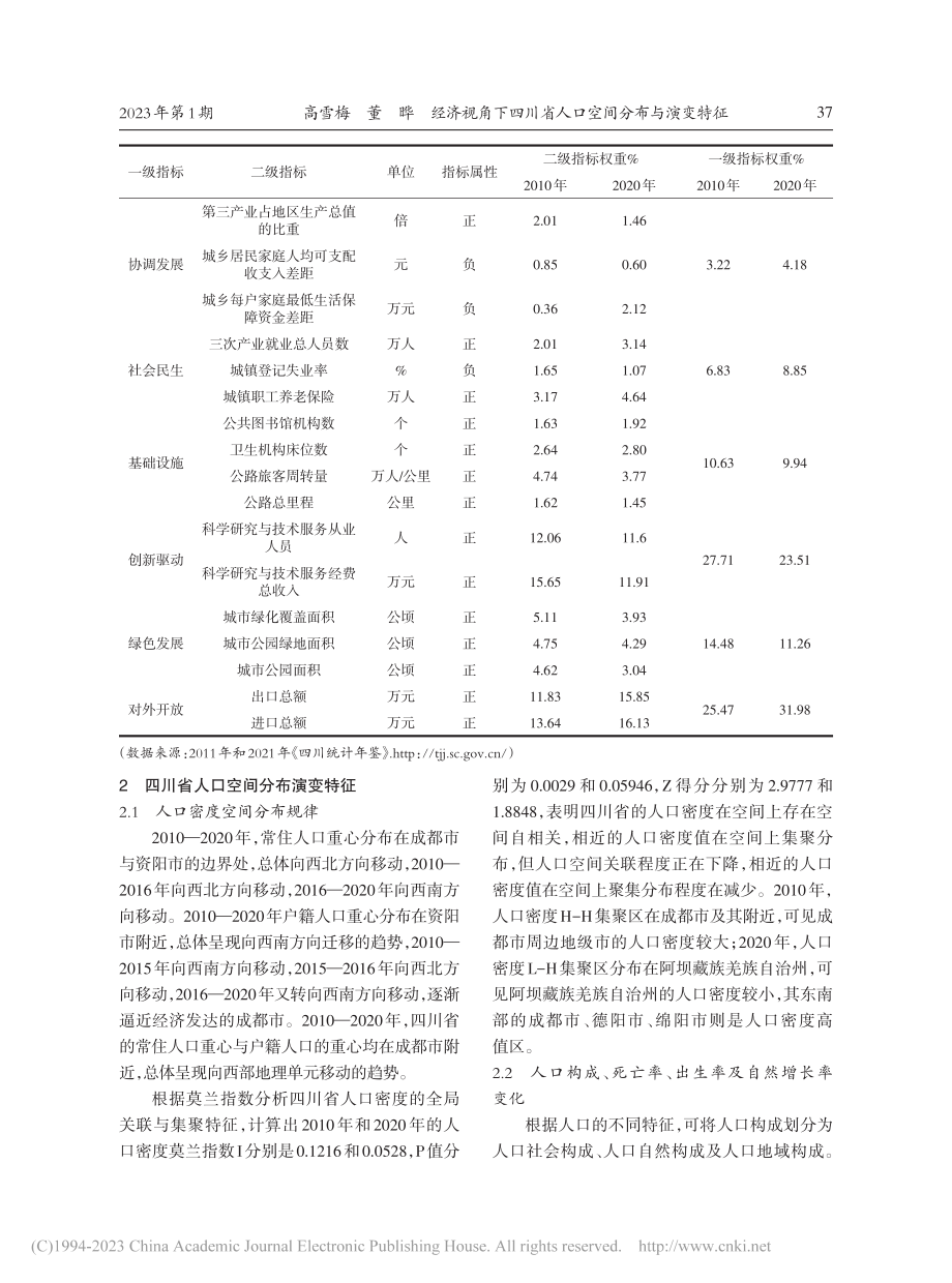 经济视角下四川省人口空间分布与演变特征_高雪梅.pdf_第3页