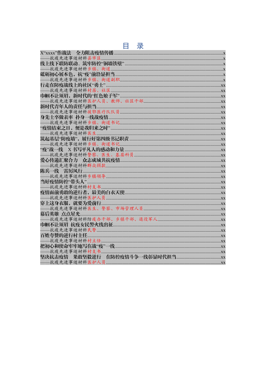 防控事迹材料20篇.docx_第1页