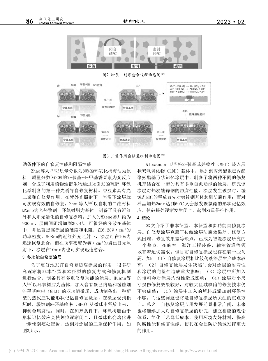 金属防护用自修复防腐涂层的制备方法研究进展_唐政.pdf_第3页