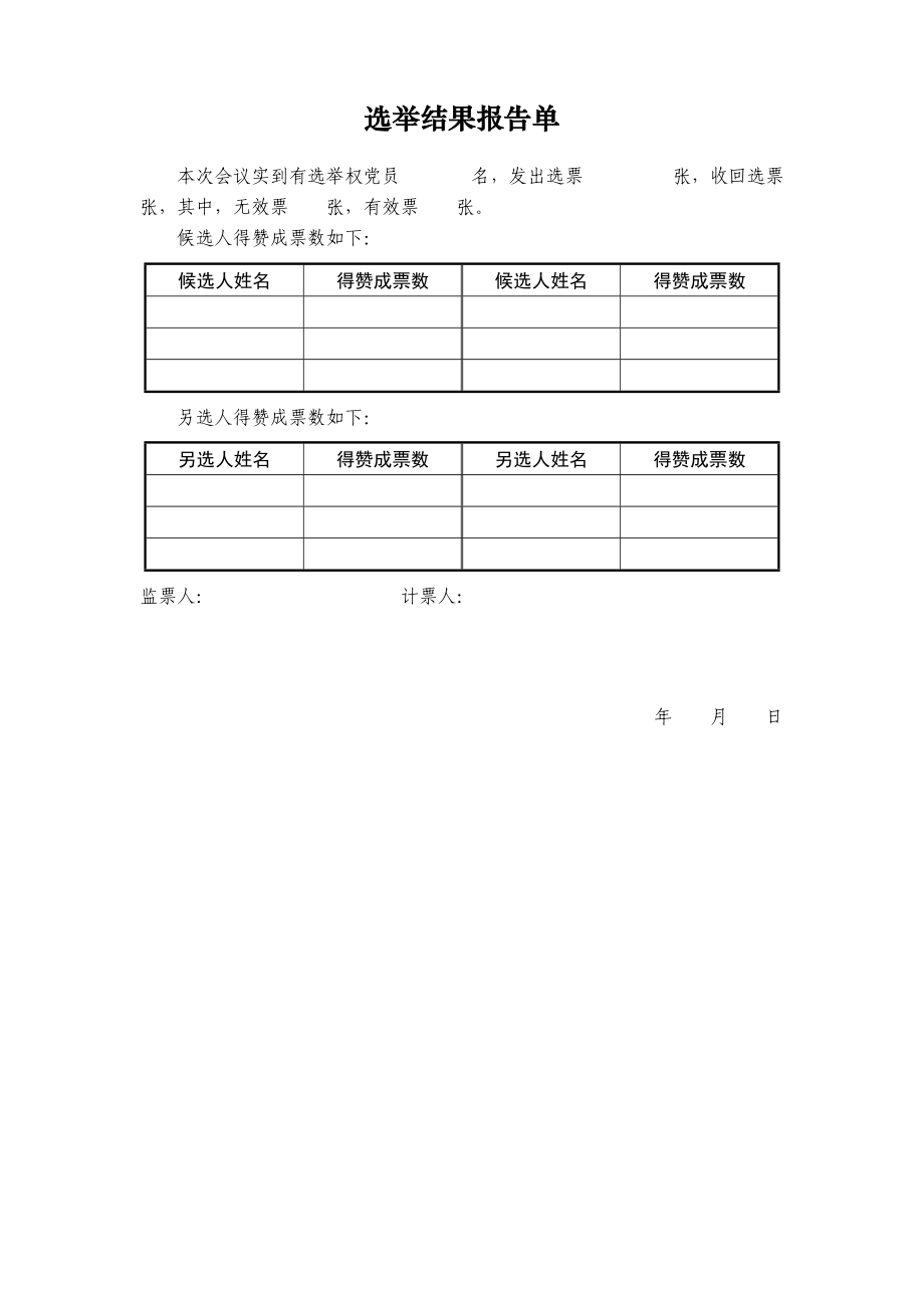 4、选举结果报告单.doc_第1页