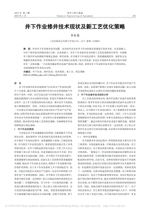 井下作业修井技术现状及新工艺优化策略_李东燊.pdf