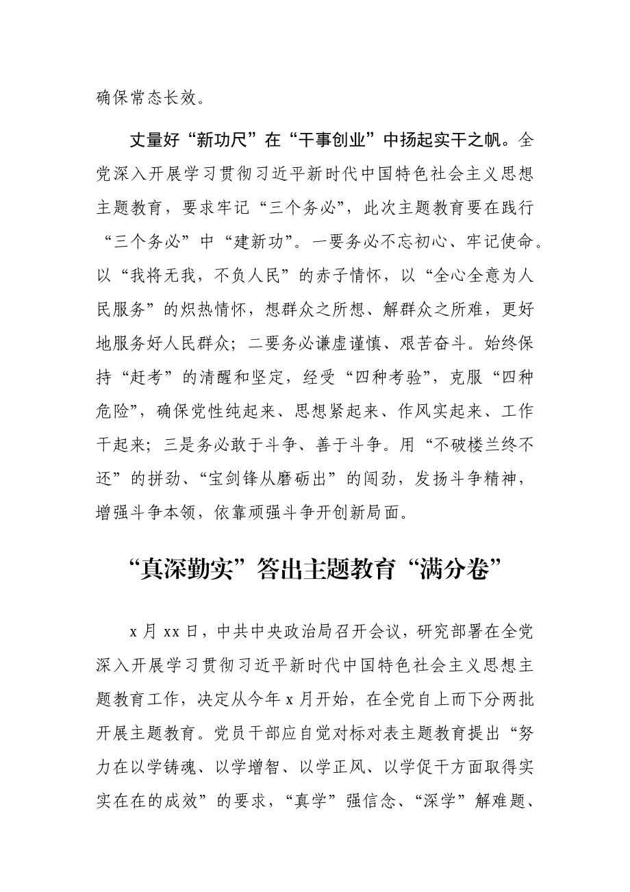 学习贯彻新时代中国特色社会主义思想主题教育研讨发言材料5篇范文.docx_第3页