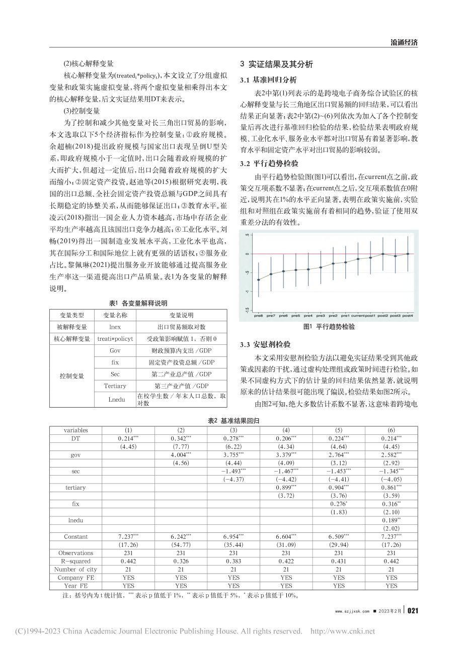 跨境电商综合实验区建设对长...——基于多时点双重差分模型_霍云科.pdf_第2页