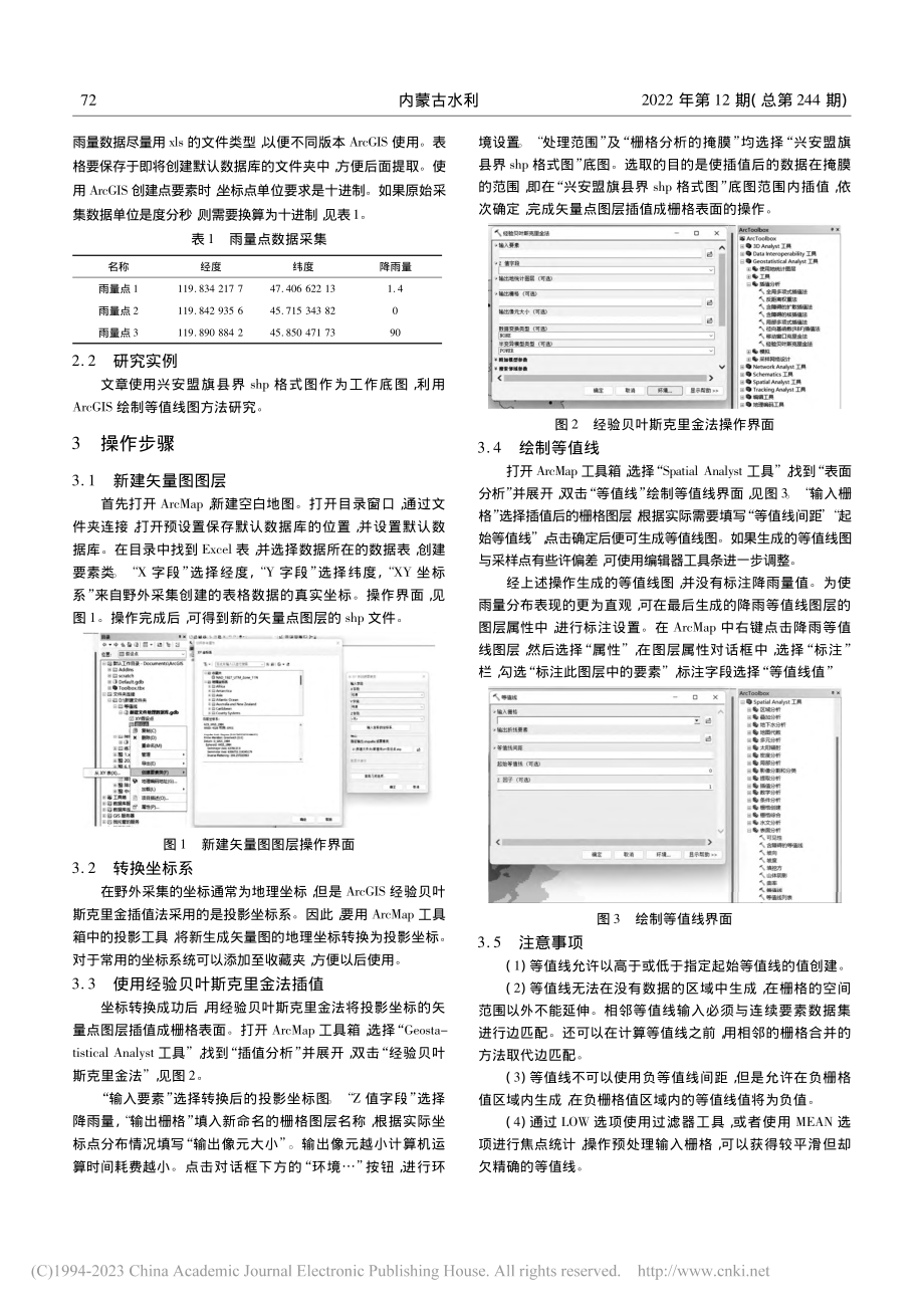 利用ArcGIS绘制降雨等值线图方法研究_白海颖.pdf_第2页