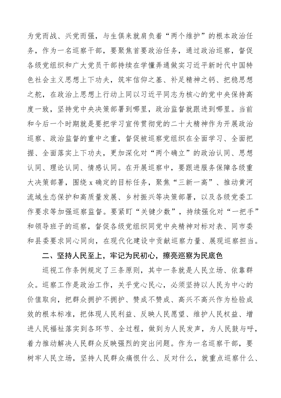 纪检监察干部队伍教育整顿研讨发言材料含巡察干部纪委书记学习心得体会4篇.docx_第2页