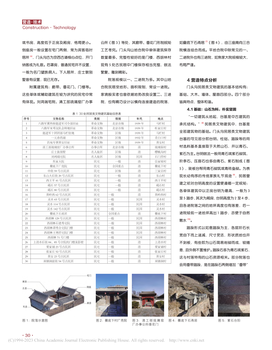 京西门头沟民居类文物建筑营造特点初探_陆文洋.pdf_第2页