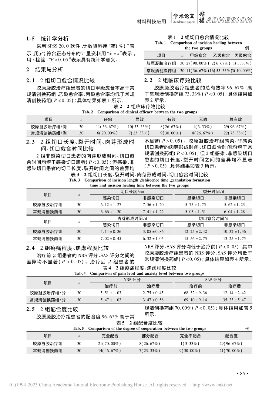 胶原凝胶治疗腹部切口愈合不良的效果_张婉琼.pdf_第3页