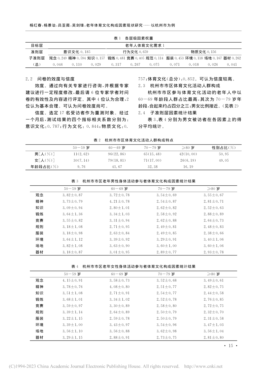 老年体育文化构成因素现状研究——以杭州市为例_杨红春.pdf_第3页