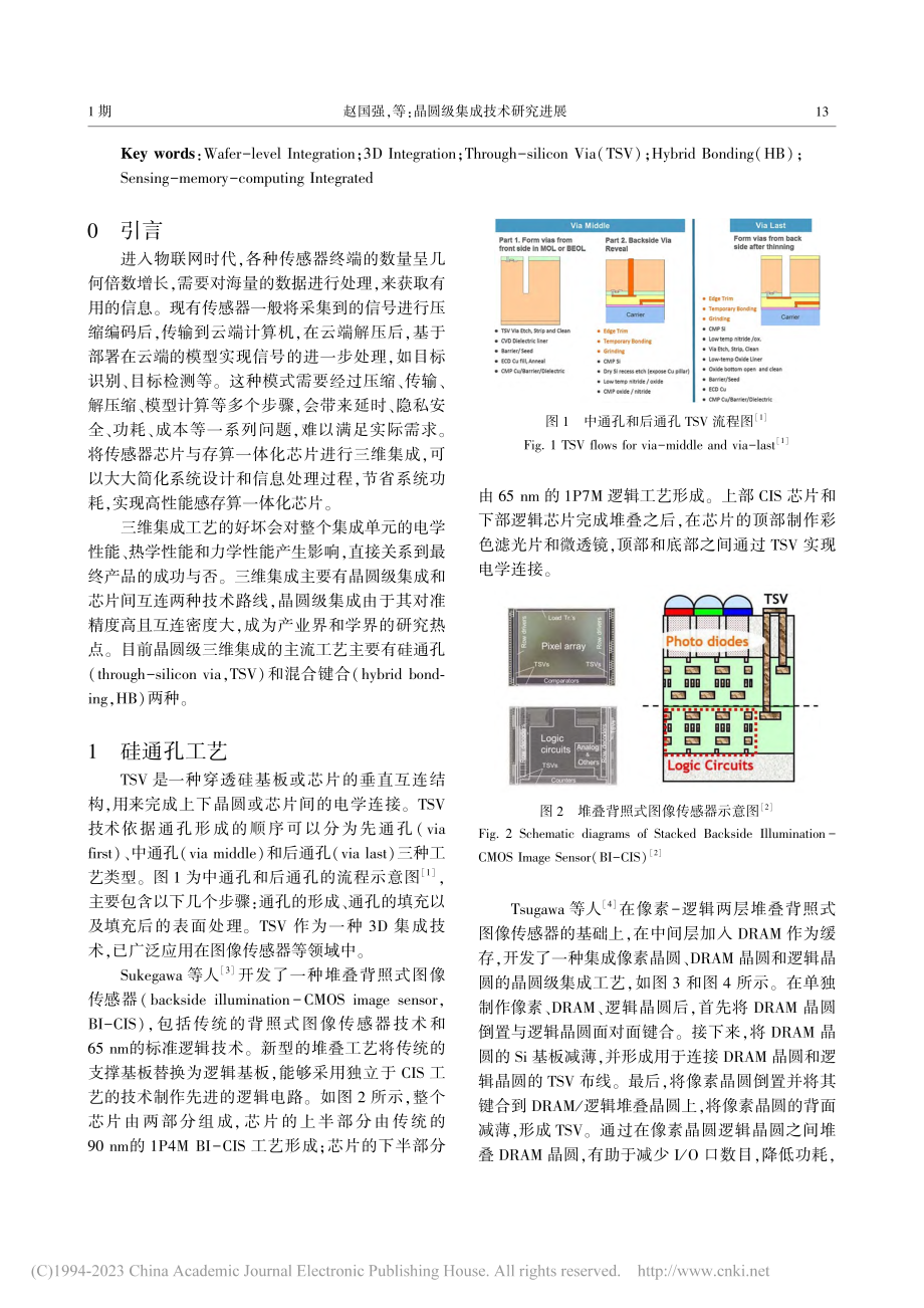 晶圆级集成技术研究进展_赵国强.pdf_第2页