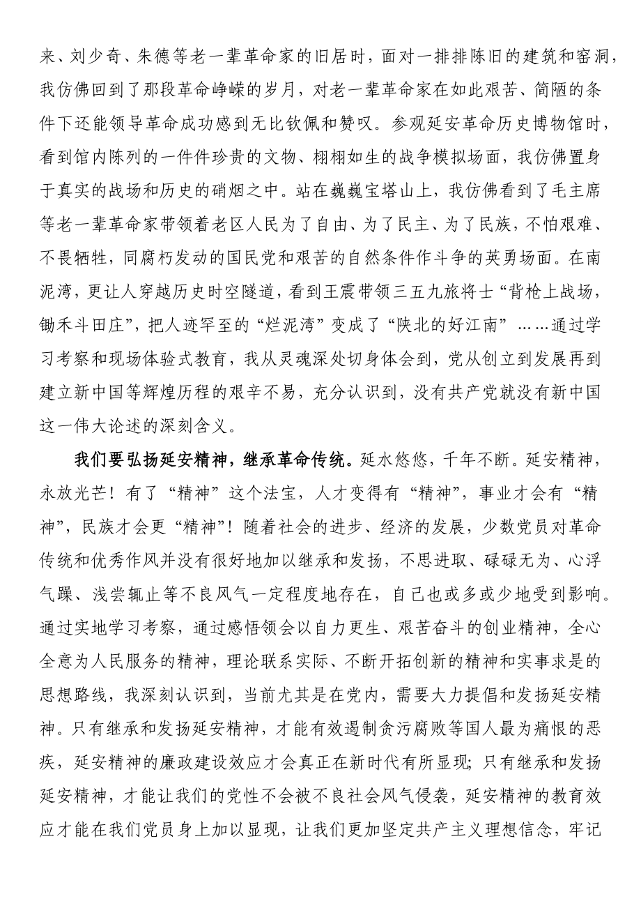 党员红色主题教育活动感悟：弘扬延安精神 走好新时代赶考路 .docx_第2页