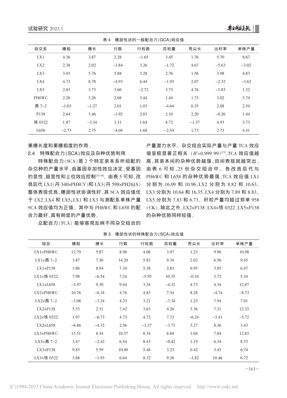 旅大红骨改良先锋父本选系抗...性鉴定及穗部性状配合力分析_曲江波.pdf_第3页