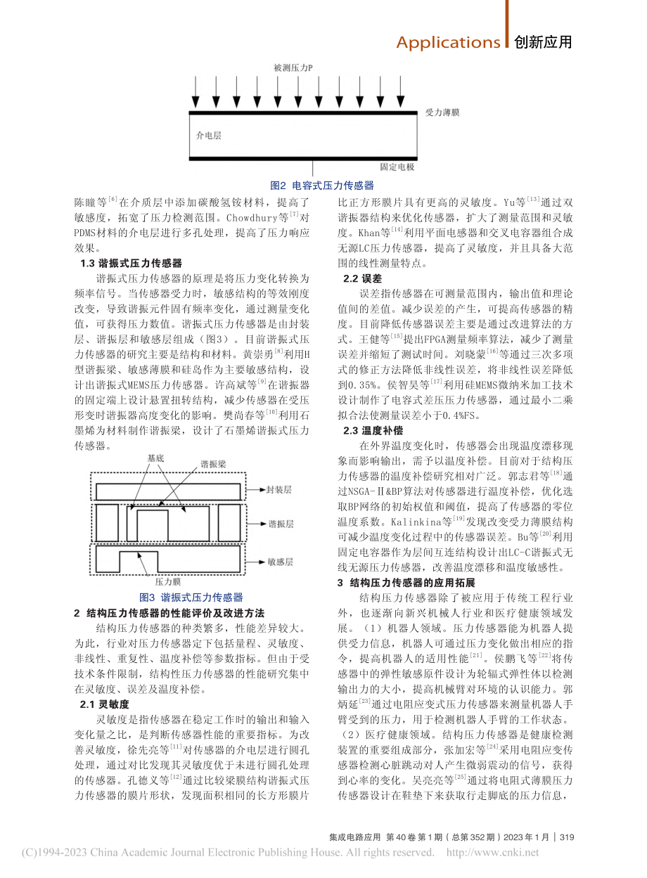 结构压力传感器的应用进展_黎浩松.pdf_第2页