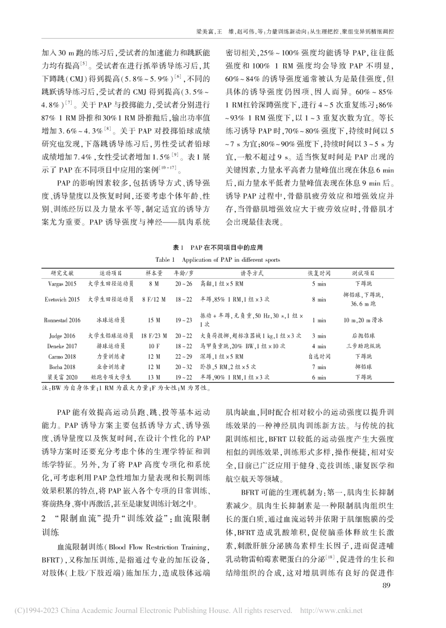 力量训练新动向_从生理把控、聚组变异到精细调控_梁美富.pdf_第2页