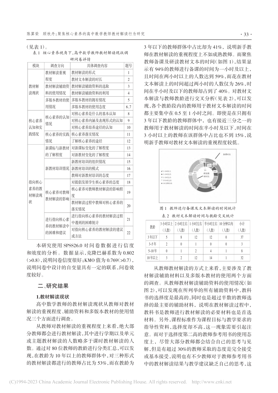 聚焦核心素养的高中数学教师教材解读行为研究_陈算荣.pdf_第2页