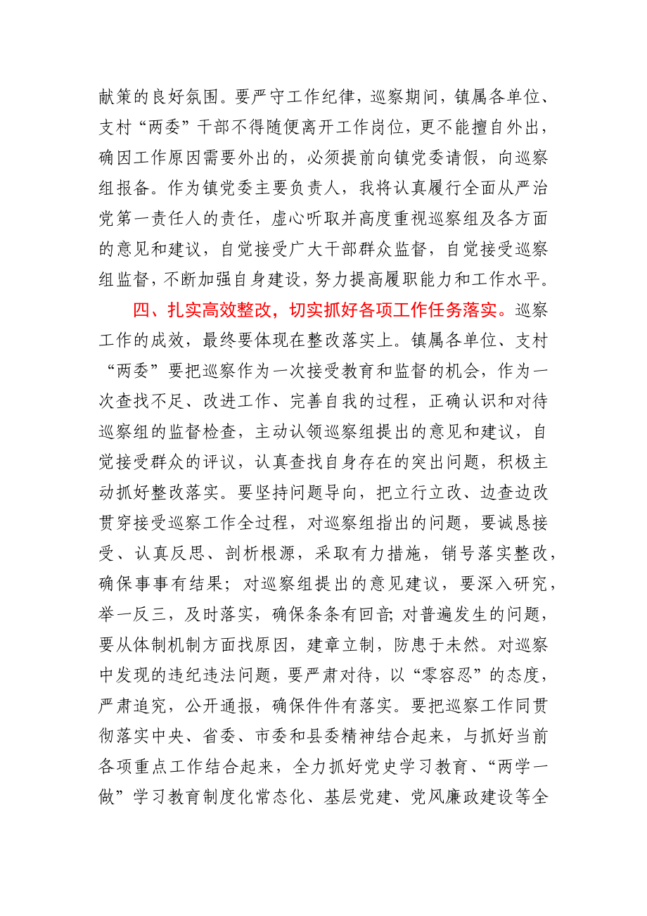 巡察组进驻动员会表态发言.docx_第3页