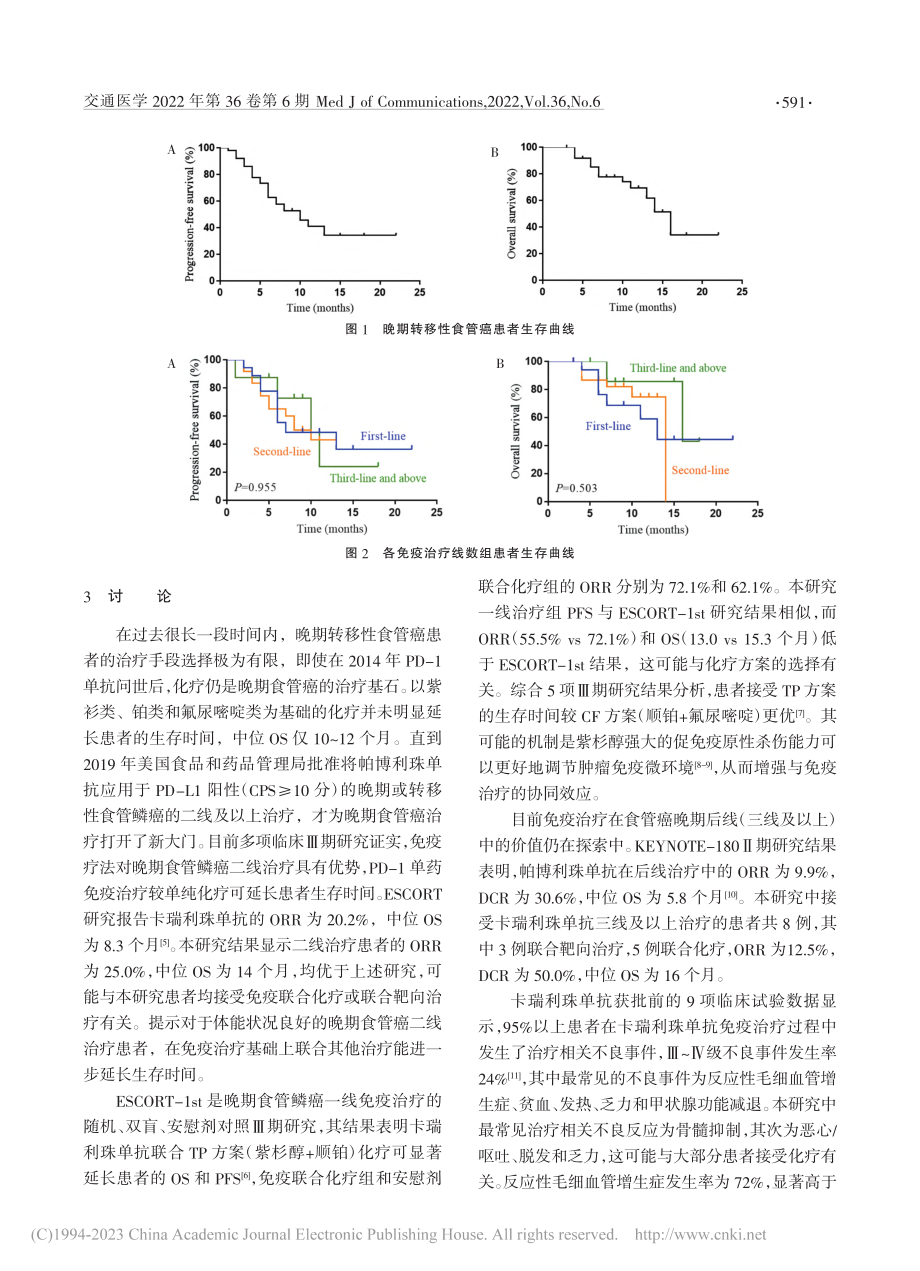 卡瑞利珠单抗治疗晚期转移性...患者的临床疗效及安全性研究_徐俊.pdf_第3页