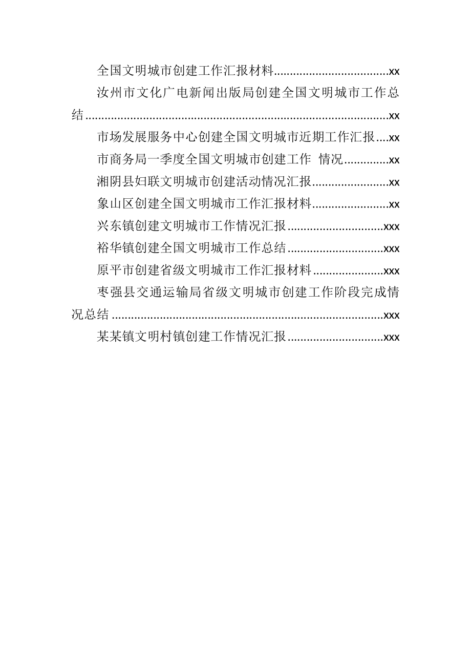 文汇815—全国文明城市创建工作情况汇报合集30篇5万5千字.docx_第2页