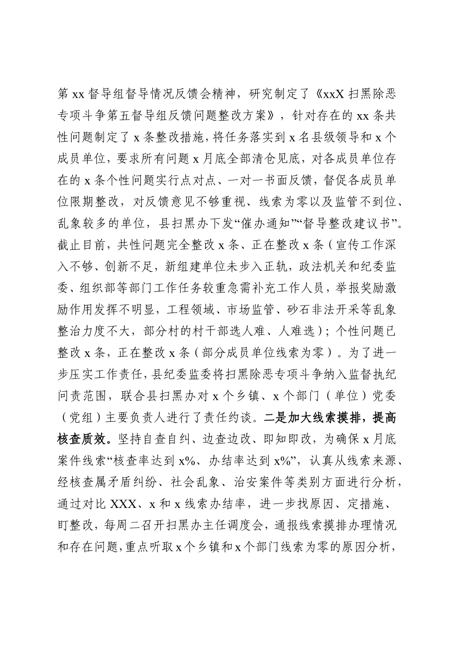 巡察反馈问题整改及扫黑除恶工作情况汇报.docx_第2页