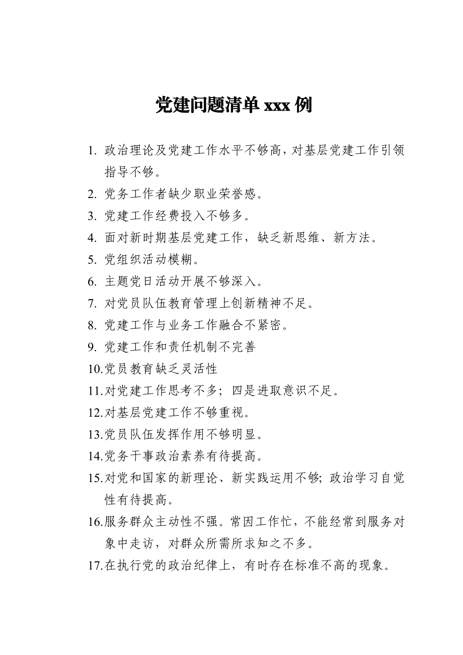 20201119党建问题清单100例.doc_第1页