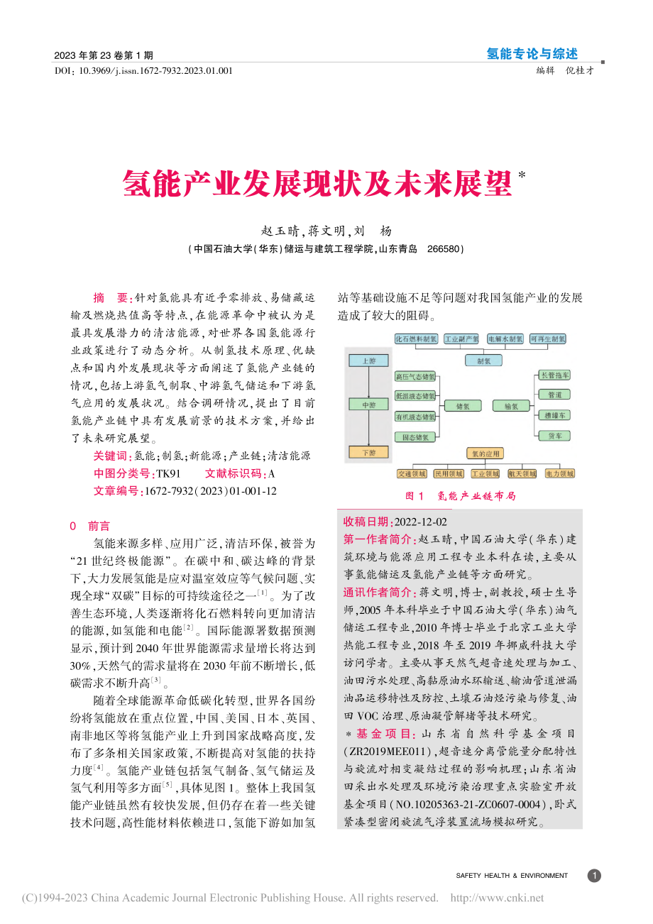 氢能产业发展现状及未来展望_赵玉晴.pdf_第1页