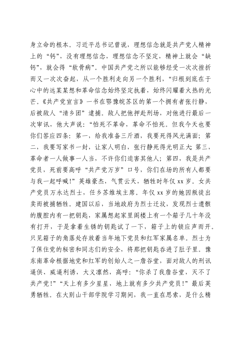 学习大别山精神研讨交流材料y.docx_第2页