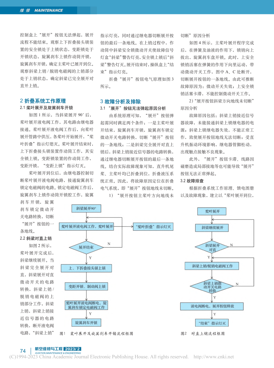 某型折叠直升机折叠展开按钮故障简析_冯佳阳.pdf_第2页