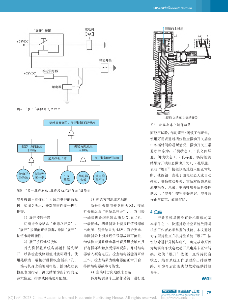 某型折叠直升机折叠展开按钮故障简析_冯佳阳.pdf_第3页