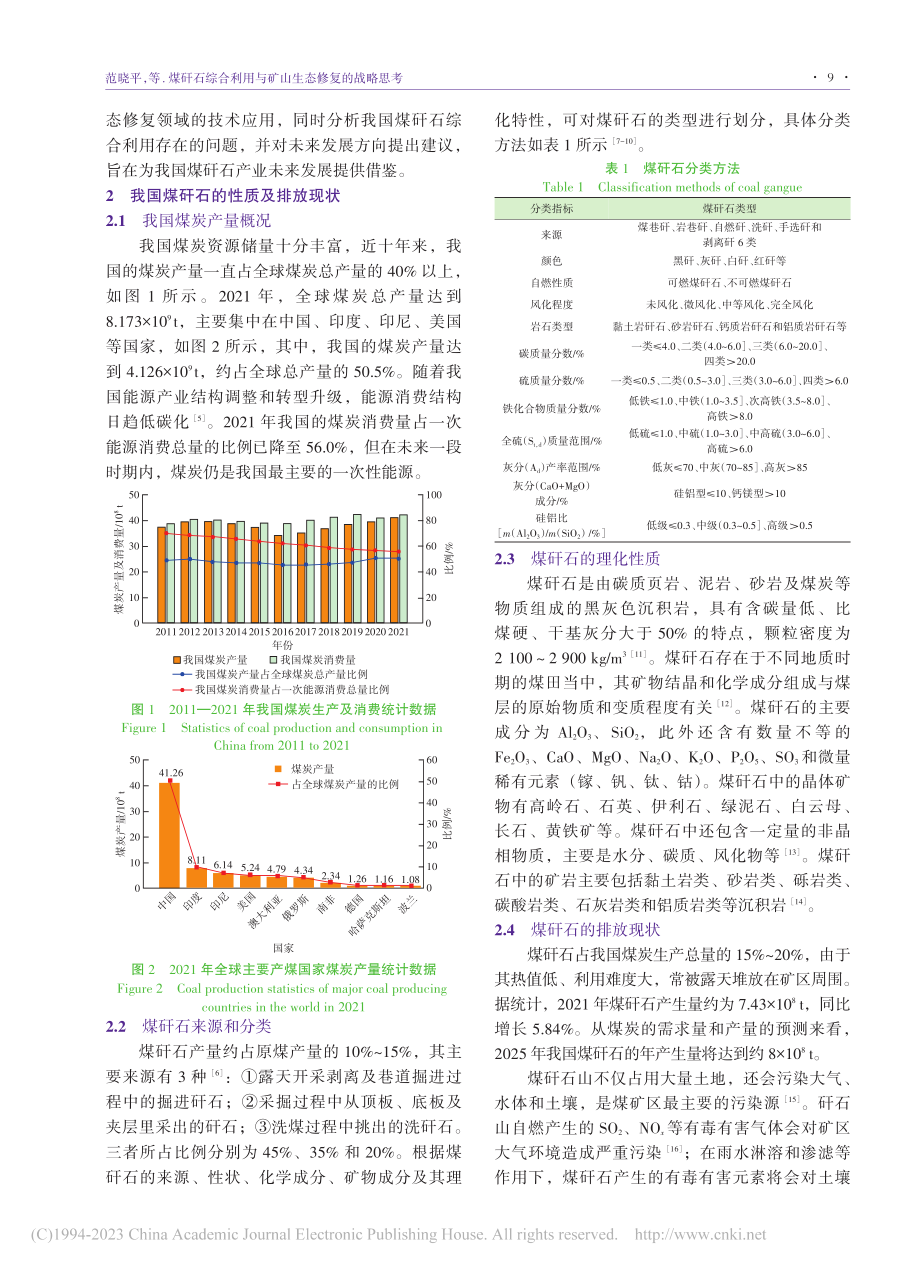 煤矸石综合利用与矿山生态修复的战略思考_范晓平.pdf_第2页