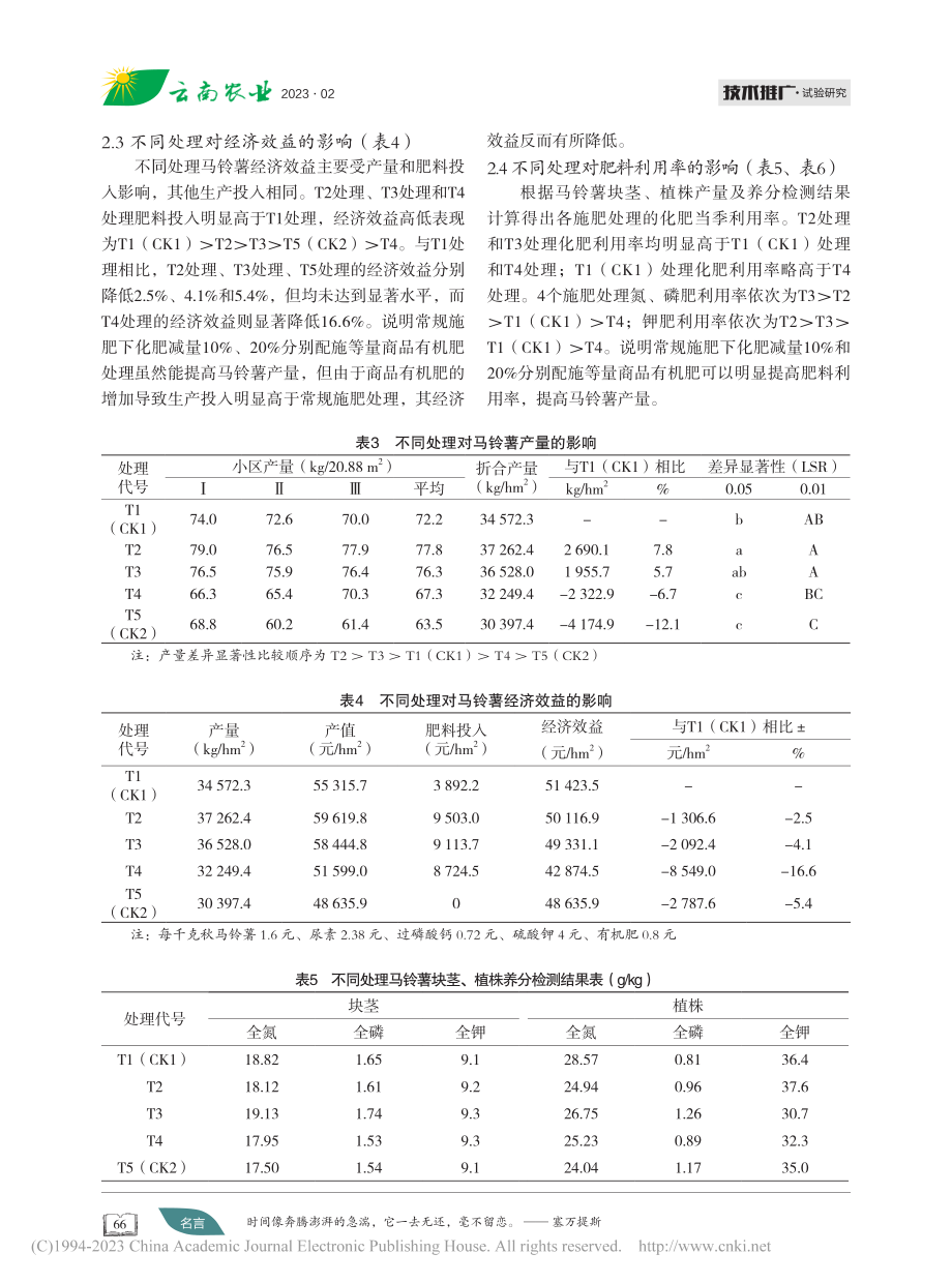 秋马铃薯化肥减量增效试验研究_马国江.pdf_第3页