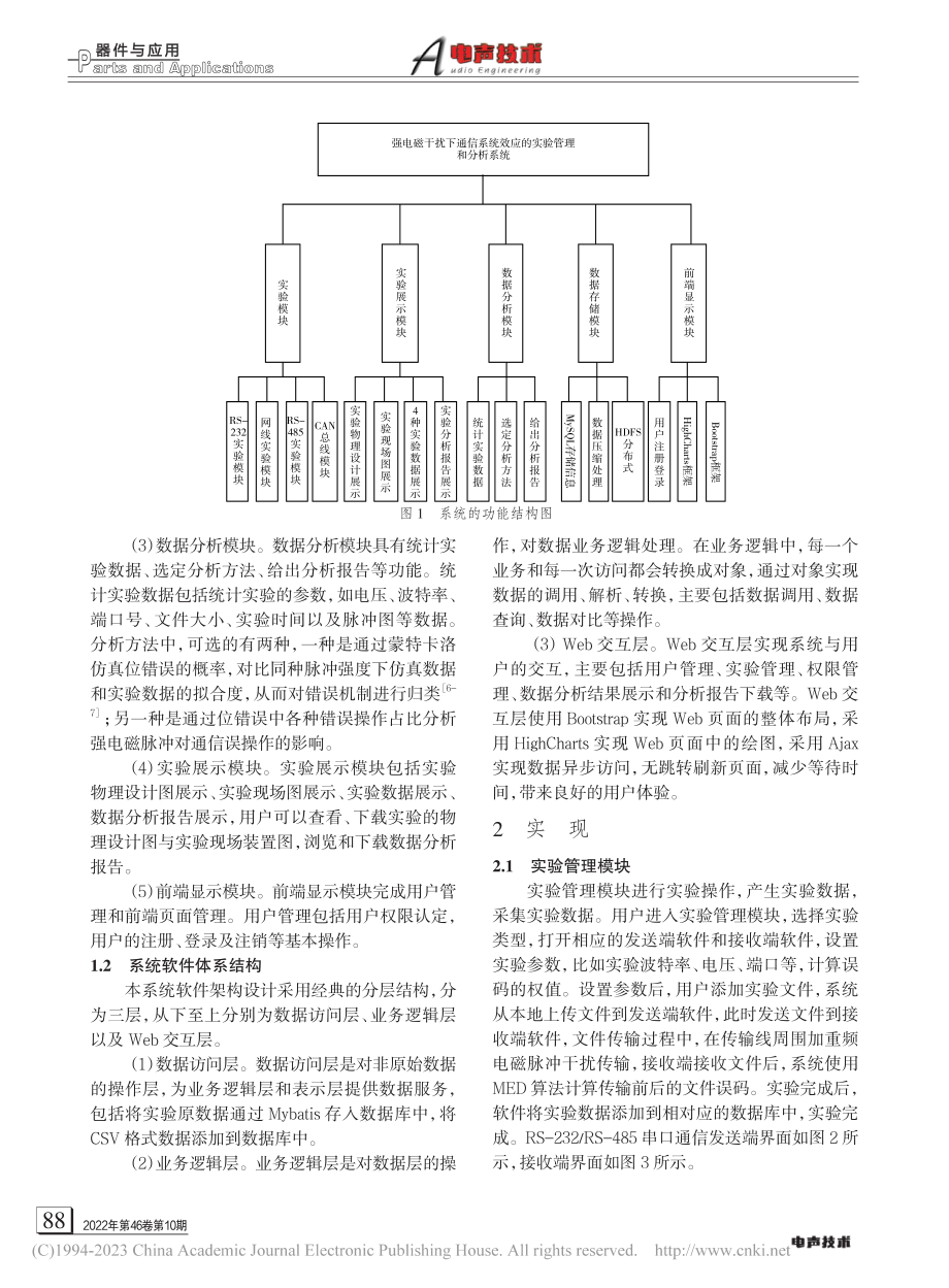 强电磁干扰下的通信效应分析管理系统设计与实现_张帆.pdf_第2页