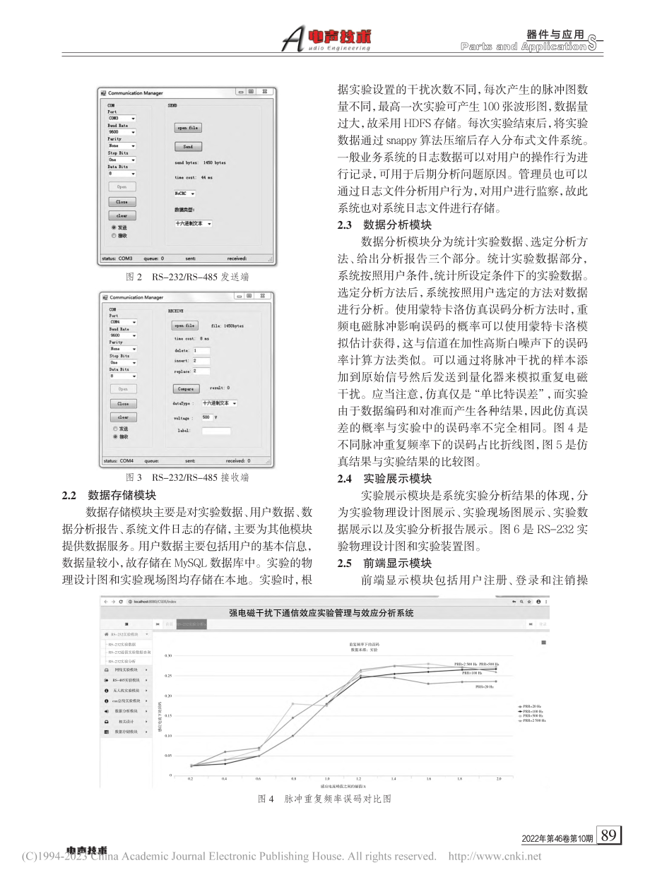 强电磁干扰下的通信效应分析管理系统设计与实现_张帆.pdf_第3页