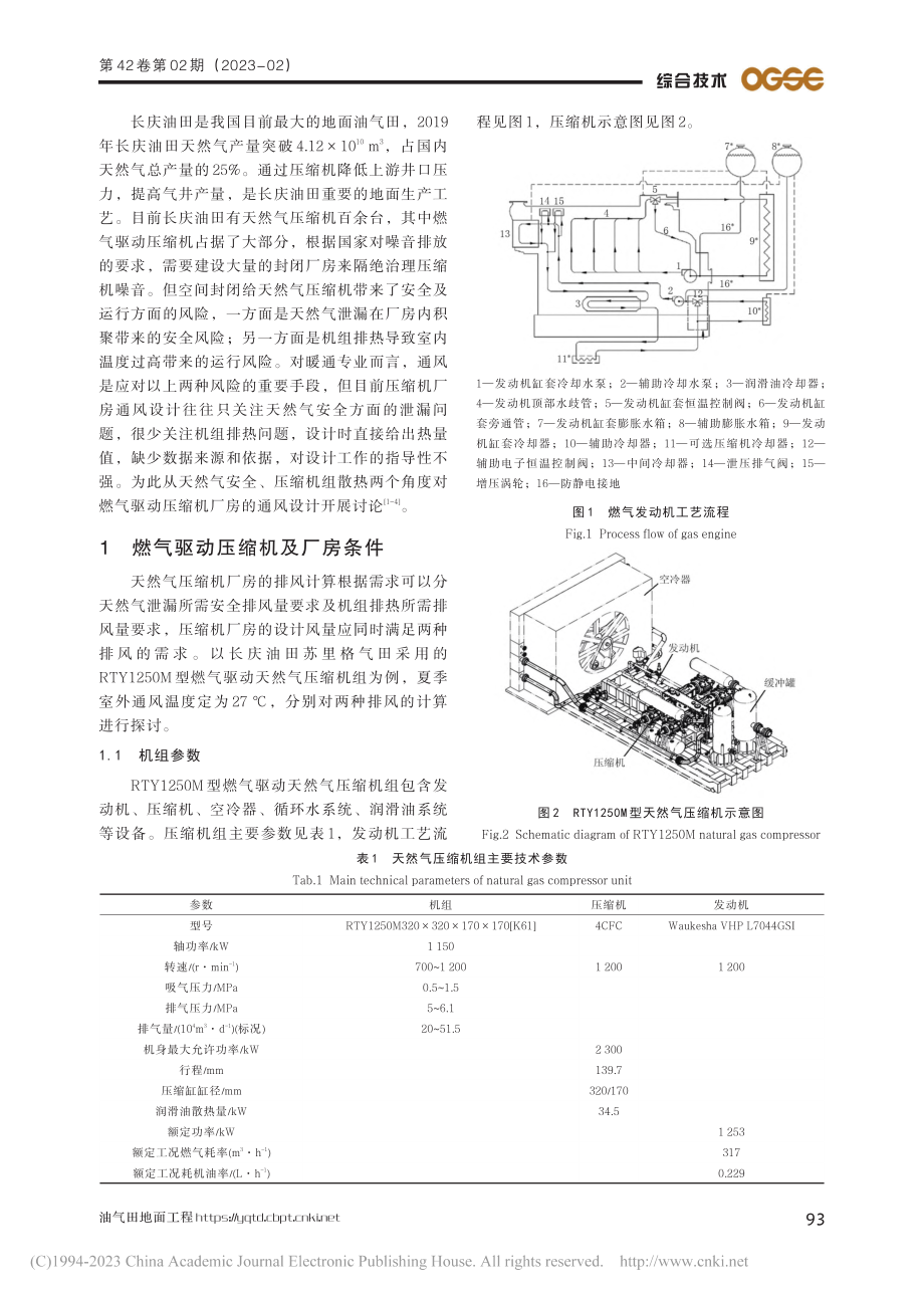 燃气驱动天然气压缩机厂房通风设计要点_付浩.pdf_第2页