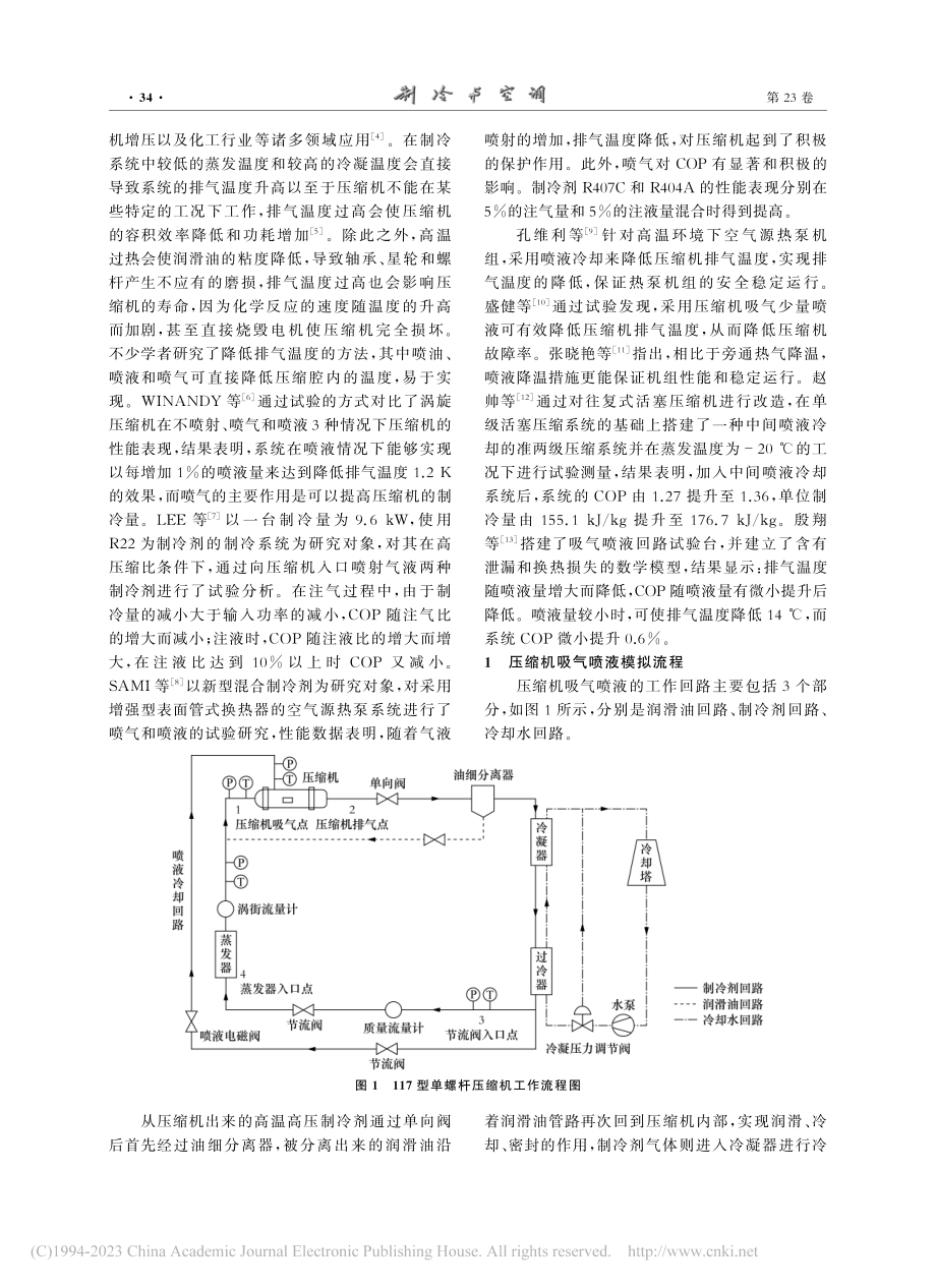 喷液对单螺杆压缩机性能影响的热力学分析_陈飞.pdf_第2页