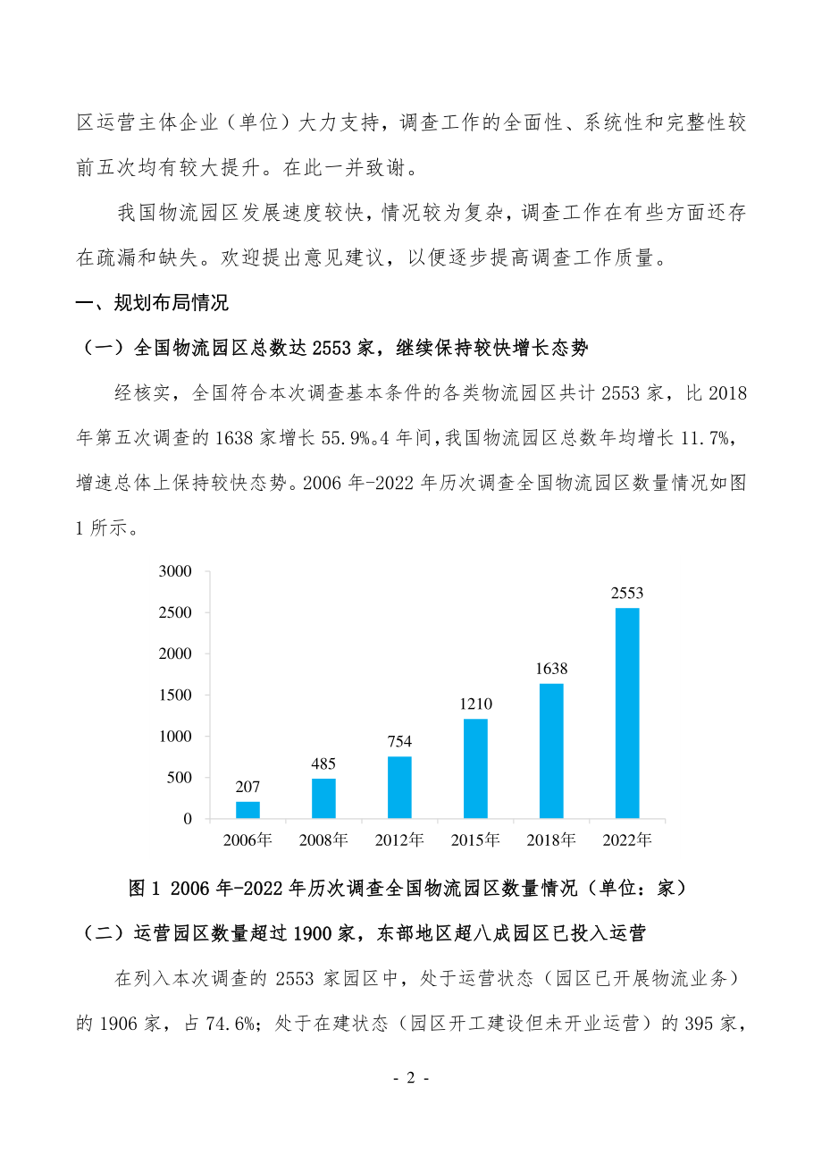 第六次全国物流园区（基地）调查报告（2022）-中国物流与采购联合会&中国物流学会-2022.12-47页.pdf_第3页