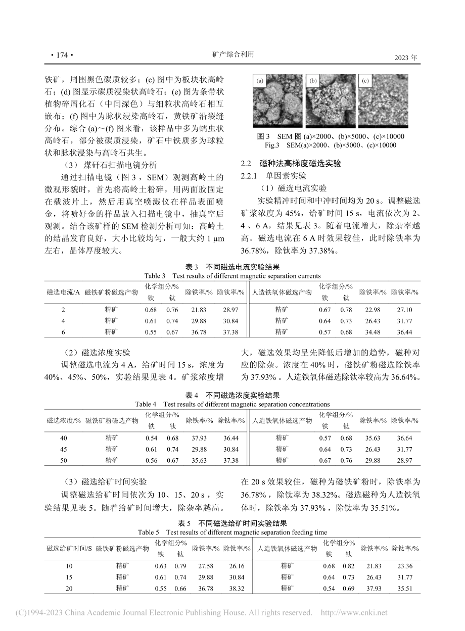 煤矸石矿物学性质及磁种法磁选除铁钛研究_任盼力.pdf_第3页