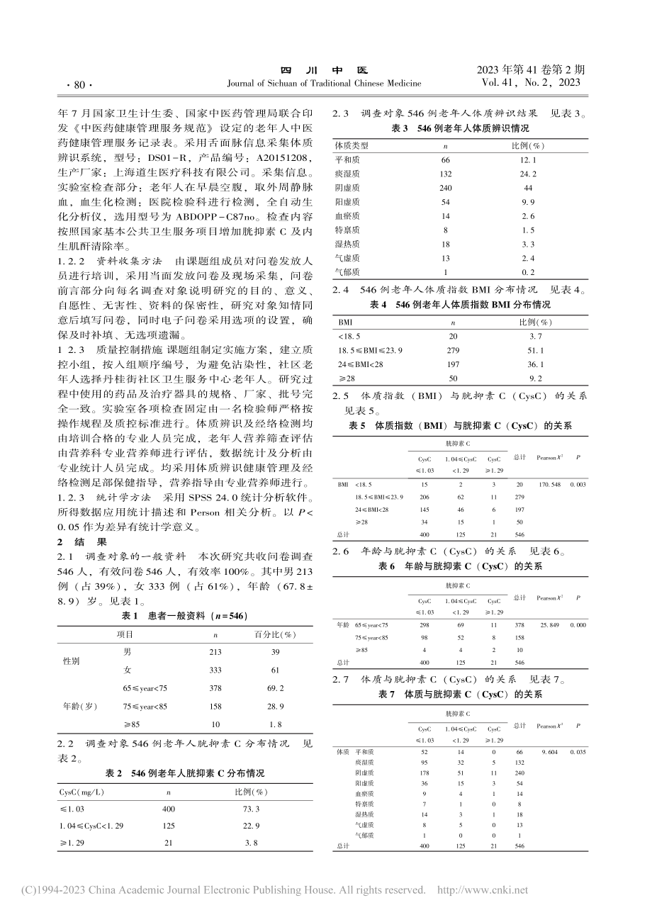 社区老年人早期肾小球滤过率...中医体质辨识的现状调查研究_邹学敏.pdf_第3页