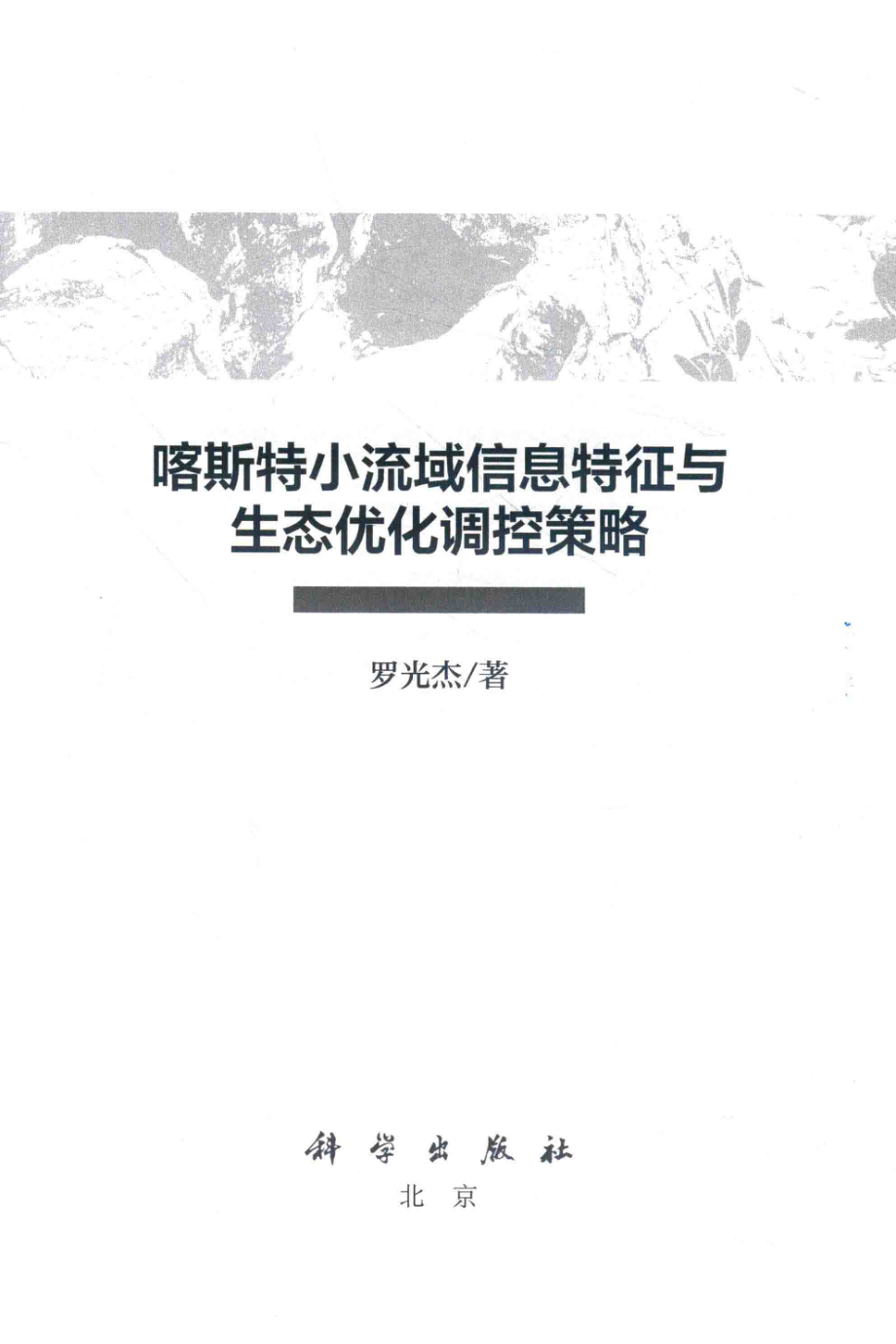 喀斯特小流域信息特征与生态优化调控策略_罗光杰著.pdf_第2页