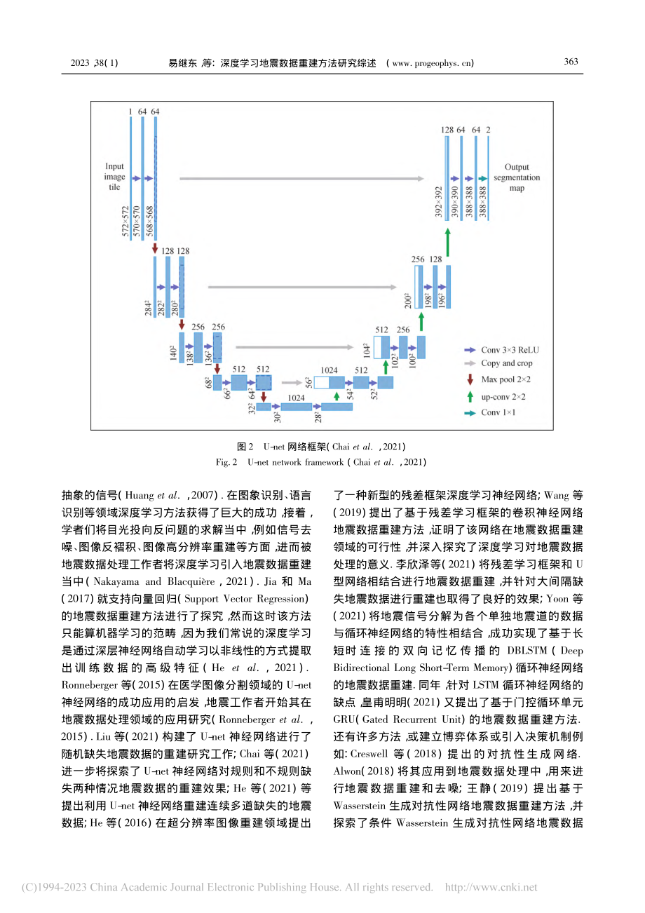 深度学习地震数据重建方法研究综述_易继东.pdf_第3页