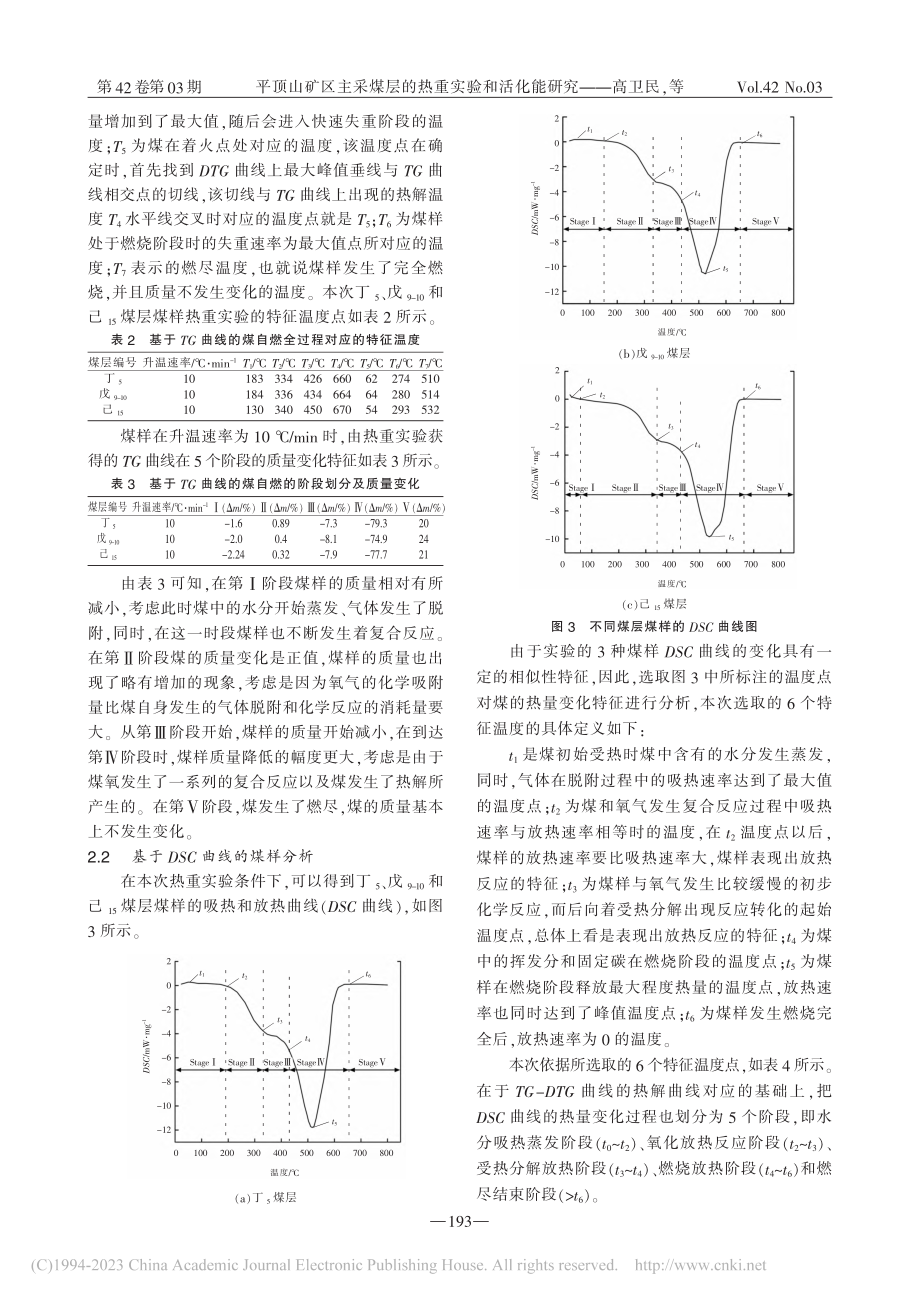 平顶山矿区主采煤层的热重实验和活化能研究_高卫民.pdf_第3页