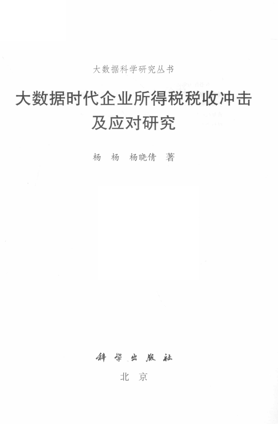 大数据时代企业所得税税收冲击及应对研究_杨杨杨晓倩著.pdf_第2页