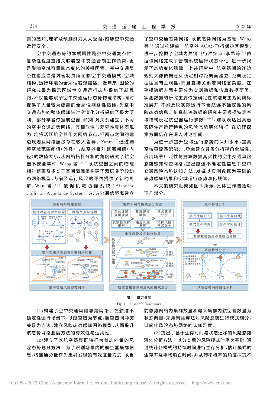 扇区空中交通风险态势网络建模与演化特征_张洪海.pdf_第3页