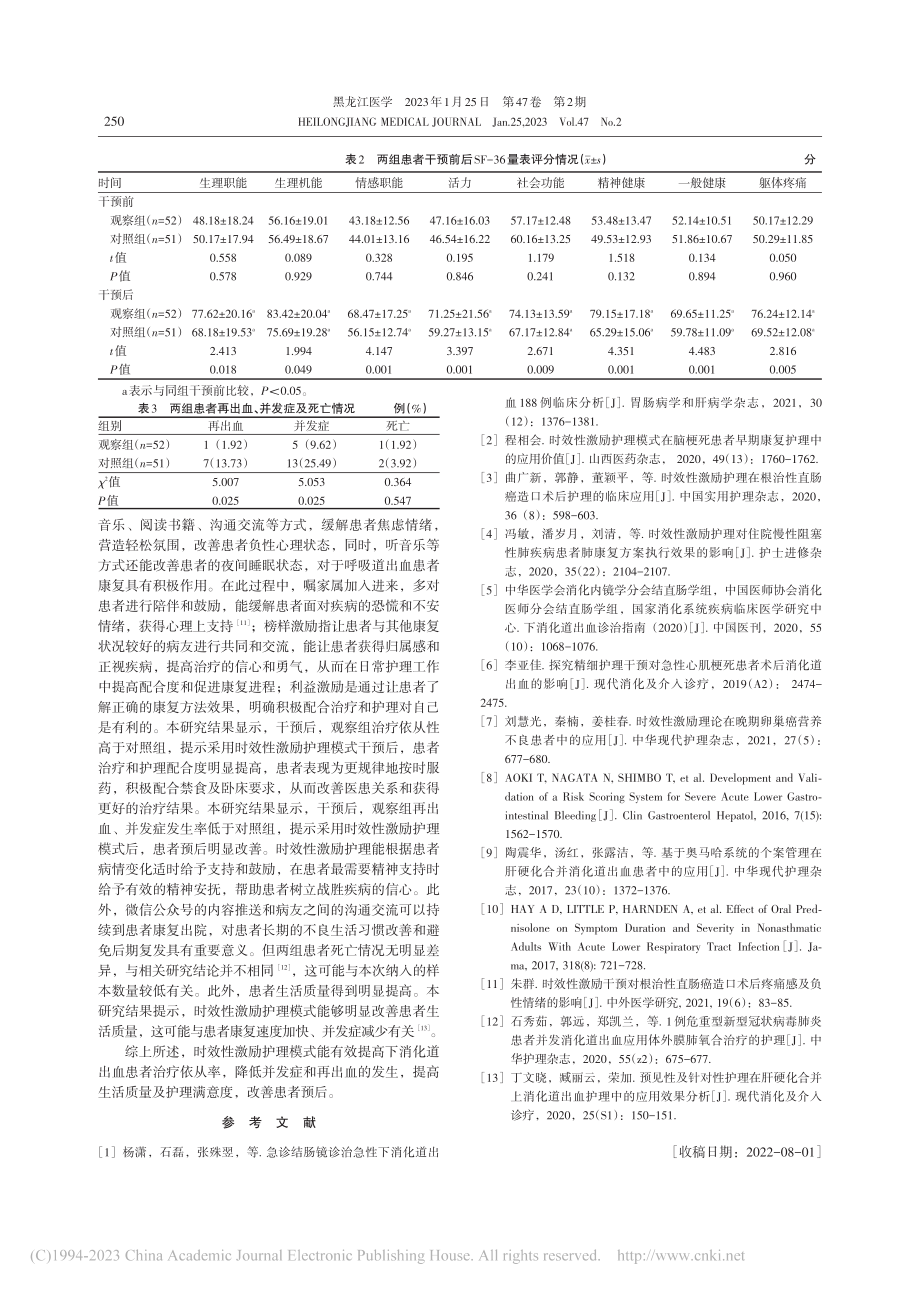 时效性激励护理模式在下消化...血患者护理中的应用效果分析_郑悦.pdf_第3页