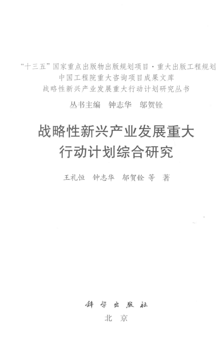 战略性新兴产业发展重大行动计划综合研究_王礼恒钟志华邬贺铨等著.pdf_第2页