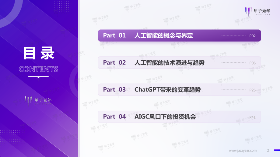 2023AIGC市场研究报告及ChatGPT推动的变革趋势与投资机会-甲子光年.pdf_第2页