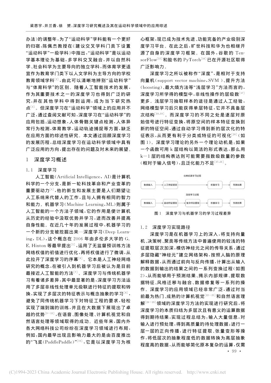 深度学习研究概述及其在运动科学领域中的应用综述_梁思宇.pdf_第2页