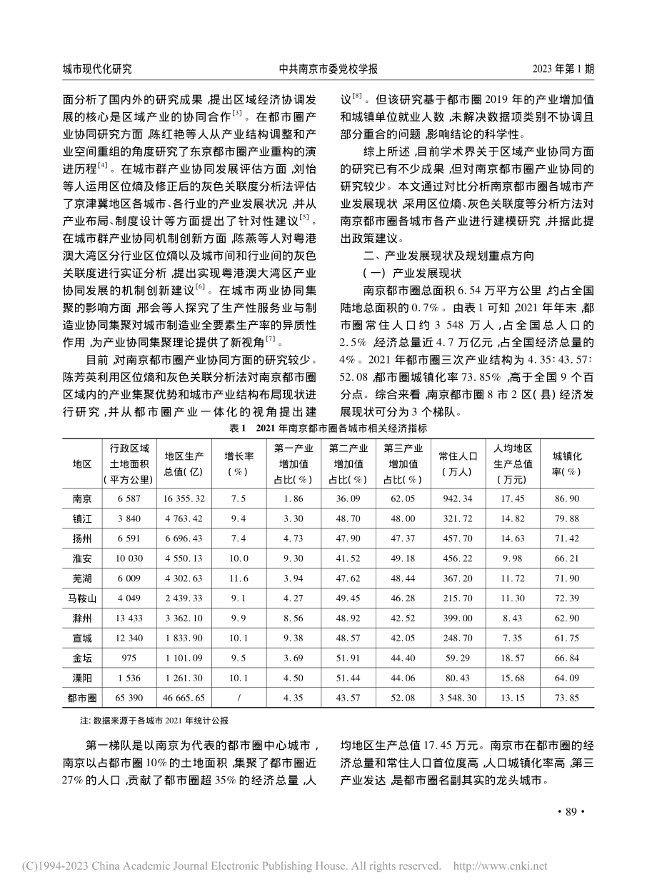 南京都市圈产业协同发展研究_温李庆.pdf_第2页