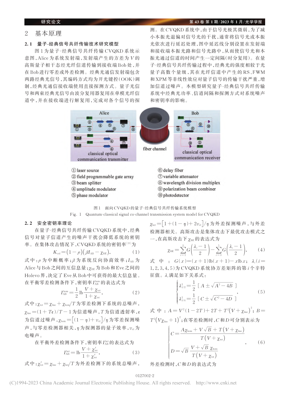 面向CVQKD量子-经典信号共纤传输技术研究_刘旭超.pdf_第2页